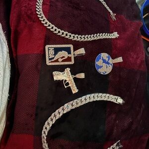 Silver Jewelry Set with Pendants